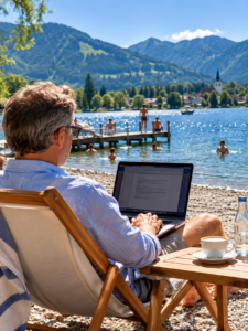 Workation und Wohnen auf Zeit am Schliersee – entspannt mit dem Laptop am See arbeiten